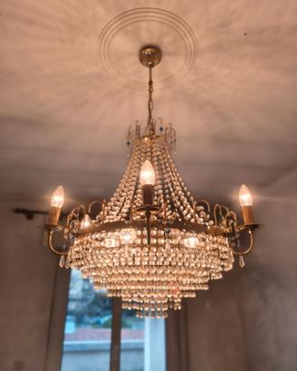 Lampadari Vintage Ottone Cristalli eleganza retrò