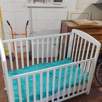 Lettino culla con materassino 130x70 cuoricini