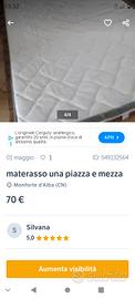 materasso una piazza e mezza 