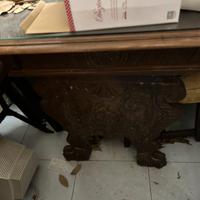 Scrivania vintage  + tre sedie