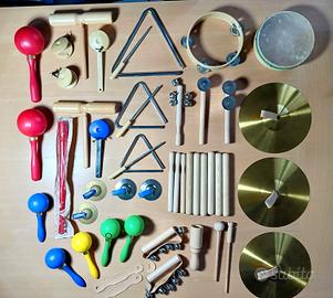 set strumenti musicali con custodia 