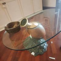 tavolo in vetro ovale 