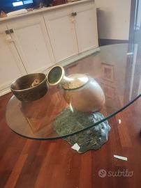 tavolo in vetro ovale 
