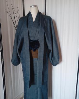 combinazione kimono Haori haorihimo giapponese uom