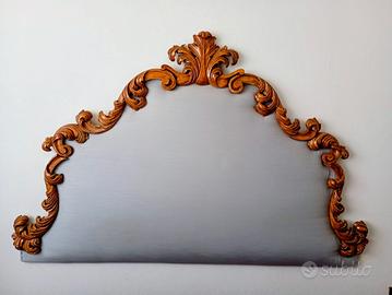 Spalliera letto art deco' legno