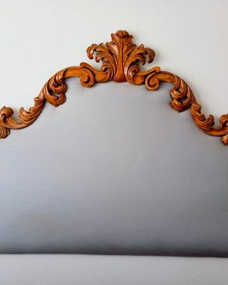 Spalliera letto art deco' legno