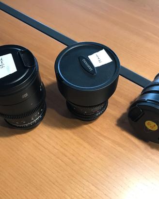 Set Obiettivi Cine Samyang 14mm + 24mm + 35mm