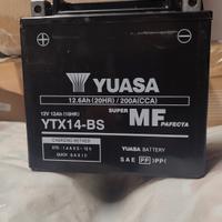 Yuasa YTX14-BS, 12,6A CCA 200A, positivo a SX