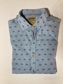 Camicia ragazzo azzurra Seaport