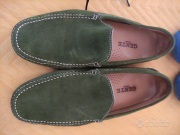 Mocassini in pelle scamosciata Verdi