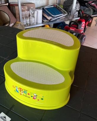 Sgabello 2 gradini bambini verde Giordani