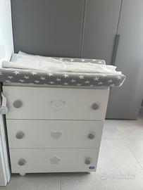 Lettino + fasciatoio (+ lettino capanna omaggio)
