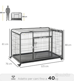 Trasportino, kennel per cani e getti