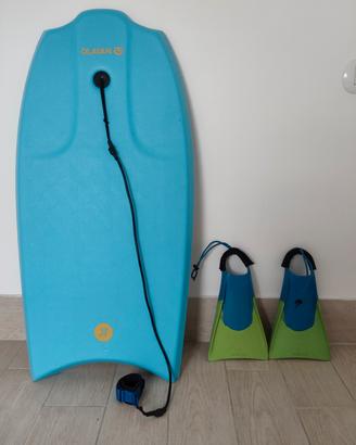 Bodyboard OLAIAN 100 + Pinne tg. 36-37 Set