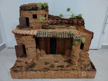 Casetta presepe sughero l50xp34xh42