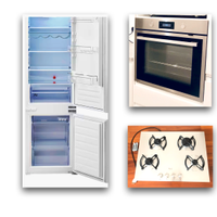 Set 3 elettrodomestici (frigo+forno+piano cottura)