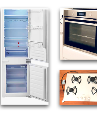 Set 3 elettrodomestici (frigo+forno+piano cottura)