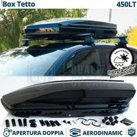 Box Tetto Auto 450 Litri Baule PORTABAGAGLI Nero