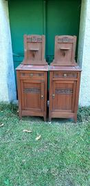 Coppia di comodini stile liberty