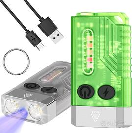 Mini Torcia LED Ricaricabile 1000LM Portachiavi lu