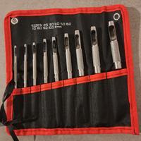 Set da 9 pezzi punzoni per cuoio,buchi per cintura