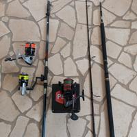  Canne da pesca una Trabucco 80G, una Penn 125 G 