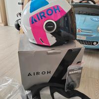 casco jet airoh helios tg M smoke lenti nere 