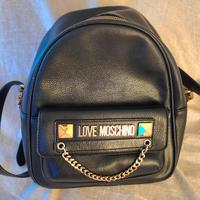 Zainetto Love Moschino originale in eco-pelle nera