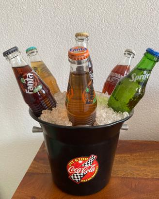 Coca cola secchiello vintage insegna pubblicità