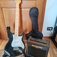 Chitarra elettrica e amplificatore Behringer 