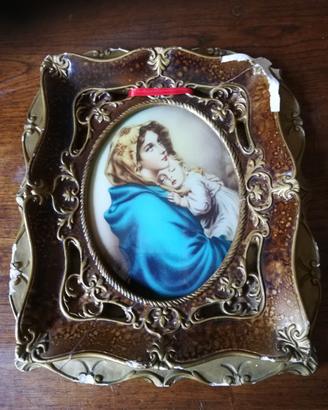 Quadro vintage anni 50/60 Madonna col bambino