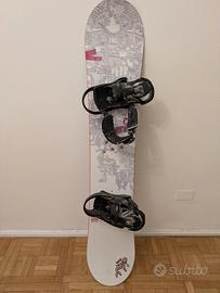 Tavola da snowboard Burton donna 150 cm e attacchi