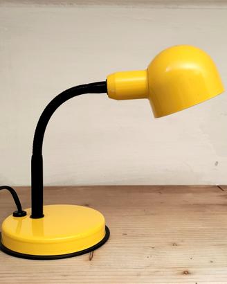 Lampada da tavolo vintage Veneta Lumi gialla '80