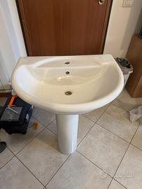 Lavabo bagno a colonna in ceramica – usato, ottime