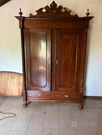 Armadio Antico 2 Ante - Stile Luigi Filippo-