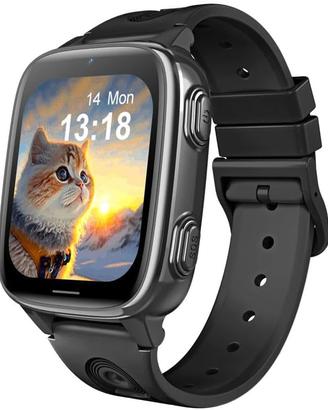 Smartwatch bambini SOS videochiamata GPS LBS NERO