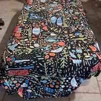 Letto singolo, rete a doghe in legno con materasso