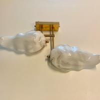 Applique coppia foglie Vetro di Murano