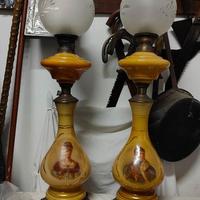 Lumi antichi con icone francesi (coppia)