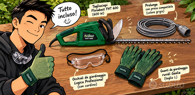 Florabest FHT 600 Tagliasiepi 600 W Kit giardino