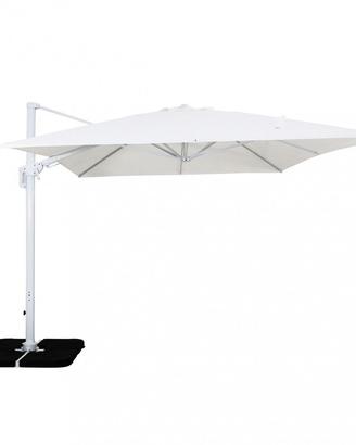 Ombrellone da Giardino 3 x 4 m Decentrato Bianco