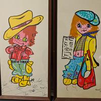 Coppia quadri Mipoh big eyes del '72