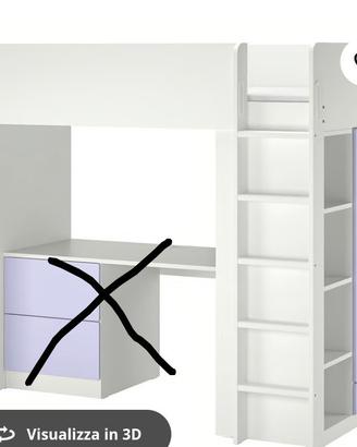 Letto a soppalco Smastad 