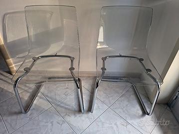 Coppia di Sedie Trasparenti IKEA TOBIAS