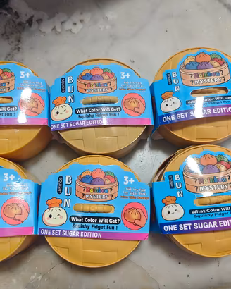 Set Squishy Bun Fidget Toy Antistress
