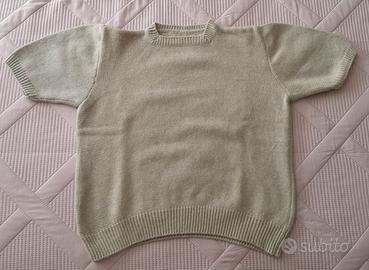 Maglia donna mezza manica in pura lana
