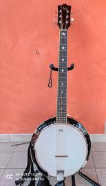 Banjo 6 corde + custodio imbottita 