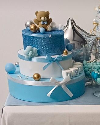 Torta scenografica celeste