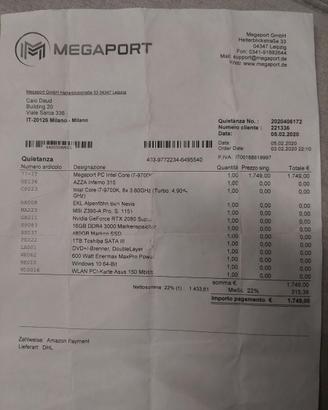 Megaport PC Intel Core i7-9700K
