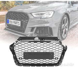 GRIGLIA PER AUDI A3 8V 17-19 LOOK RS3 NERO LUCIDO